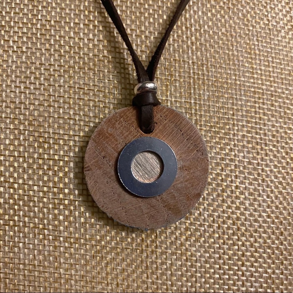 Reins Men’s Necklace - Wood/Metal/Leather